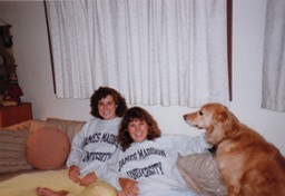 Michele, Cindy & Biscuit circa 1988