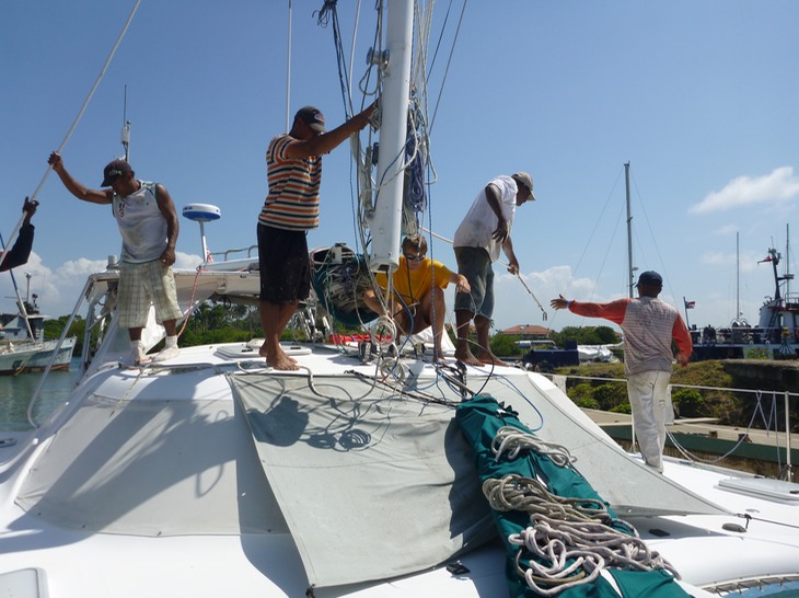 Mast re-stepped today